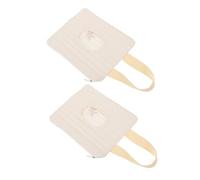 YARNOW 2 Pezzi Custodia da viaggio per salviette borsa per pannolini mini sacchetto asciutto bagnato Container di salviette da viaggio custodia per salviette cotone bianca