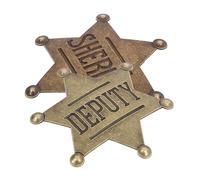 YARNOW 2 Pezzi Distintivo per Costume Spilla Vintage Sheriff Accessori Cosplay per Rappresentare Autorità