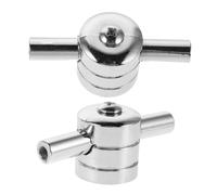 YARNOW 2 Pezzi Drum Metal Lugs Double End Precision Hardware For Snare Tom Bass Drums Fit Enhanced Sound Clarity Friction Resistant Design For Performance