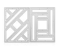 YARNOW 2 Pezzi Fustelle da Taglio in Metallo Argento per Decorazioni DIY Precisione di Taglio Esatta, Multiuso per Scrapbooking e Espressioni Artistiche