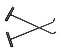 YARNOW 2 Pezzi Gancio Sollevatore per Tombino in Acciaio Inossidabile Nero, Robusto e Stabile, Design Semplice, per Uso Idraulico e Industriale