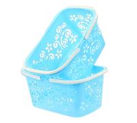 YARNOW 2 Pezzi Giocattoli Del Cestino Di Frutta Finta Di Un Negozio Di Alimentari Giocare Cestino Della Spesa Piccolo Cestino Della Spesa Mini Cestini Plastica Blue