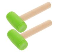 YARNOW 2 Pezzi Giocattoli Per Strumenti Per Giocattoli Per Che Fa i Primi Passi Martello Fare Finta Martelli Giocattoli Divertenti Verde Di Legno