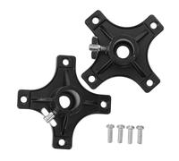 YARNOW 2 Pezzi manicotto per piatti affidabile manica piede kit adulti accessori percussioni sostituzione delle maniche dei piatti manicotti per piatti con base a flangia alluminio Nero
