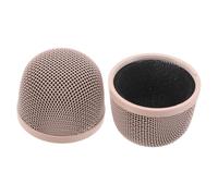 YARNOW 2 Pezzi Microfono in Metallo con Rete Sostitutiva Anti-vento e Riduzione Rumore Copertura Mesh per Testa Microfono Compatibile per Studio e Palco Accessori Ricambio Ball Head