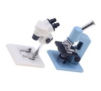 YARNOW 2 Pezzi microscopio per giocare fare finta minuscolo mini microscopio microscopi in miniatura giocattoli divertenti mini roba cose in miniatura plastica