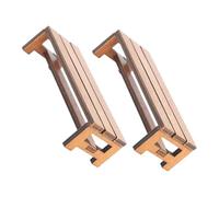 YARNOW 2 Pezzi Panca Per Bambole in Miniatura Mini Accessori Per Il Parco Delle Bambole Ornamento Da Banco in Miniatura Mini Panca Bambola Di Legno Marrone