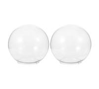 YARNOW 2 pezzi Paralume di ricambio in vetro, globo rotondo trasparente, copertura paralume sferica per lampada a sospensione, applique, lampadario, diametro 5,9", apertura 2,76", attacco