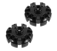 YARNOW 2 Pezzi Piastra di Ricambio per Ombrellone da Spiaggia Nero ABS | Struttura Filettata a Bocca Piccola, Montaggio Rapido e Facile, Integrazione Modelli Diffusi