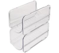 YARNOW 2 Pezzi Portabicchieri Multilivello in Plastica, Impilabile, | Struttura Autoportante, Base Ampia, per Dispensa e Cucina del Camper, Finitura Fine senza Sbavature