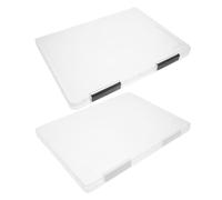 YARNOW 2 Pezzi Scatola Archivio Documenti A4 Trasparente in PP, Protezione | Contenuto Visibile Subito, per Studenti e Project Manager, Adatta a Fogli A4 e Stampe 8x10