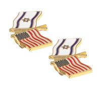 YARNOW 2 pezzi Spille da Bavero con Bandiere Israele Usa in Metallo Leggero Distintivi Nazionali Decorativi per Abbigliamento da Facili da Fissare e Resistenti per Feste e Cerimonie