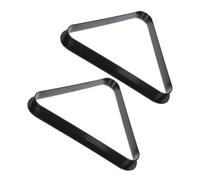 YARNOW 2 Pezzi Treppiede da Biliardo Portapiscina Rack di Palle da Biliardo Rastrelliera per Fissare Le Palle da Biliardo Triangolo Cremagliera Piccolo Mini Nero Plastica