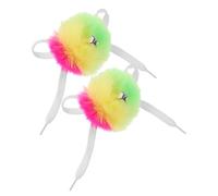 YARNOW 2 Pom Pom per con Palline Soffici e Colorate per Decorazione e Ghiaccio Accessori per Roller Skate
