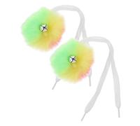 YARNOW 2 Pom Pom Roller Skate Laces con Colorati e Morbidi Accessori Decorativi per Palline Soffici per Ragazze