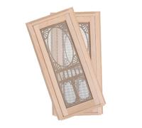 YARNOW 2 Scale Diy Furniture Accessories Sturdy And Detailed Wood Screen Doors For Realistic Dollhouse