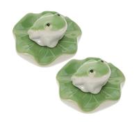 YARNOW 2 Set Animale Domestico Del Tè Decorazione Galleggiante Dell'acquario Artigianato Subacqueo Dell'acquario Figurina Animale Decorativa Figurine Dell'acquario Ceramica Light Green