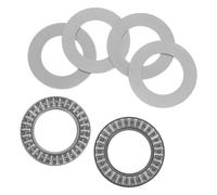 YARNOW 2 Set Cuscinetto a Rulli Ago Assiali in Metallo Argento per Macchine Industriali, Supporto Precisione e Soluzione Carico Assiale, Dimensioni 4.30x4.30x0.20 Cm