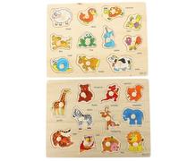 YARNOW 2 Set Puzzle Legno per Giocattoli Educativi Intelligenti per Sviluppo Cognitivo e Creatività Giochi Sensoriali