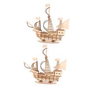 YARNOW 2 Set Puzzle Legno Vela Kit per Nave per Adulti e Facile Assemblaggio Educativo e Decorativo per Amanti Della