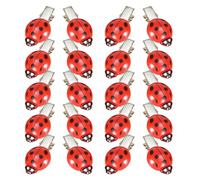 YARNOW 20 Pezzi Fermagli per Chioma Ragazze Stile Coccinella in Resina e Metallo, Design Creativo e Leggero, Fermagli Comodi per Feste e Scuola, Accessori Chioma Rossi alla Moda
