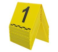 YARNOW 20 Pezzi Segnaposto per Prove Scena del Crimine in Plastico Giallo Leggero e Resistente con Scala Integrata per Indagini Forensi
