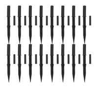 YARNOW 20 Set di Picchetti in Plastica Neri per Luci Solari da Giardino, con Connettore a Giunto, Design per Esterni e Prato, Dimensioni 16,8x1,4cm