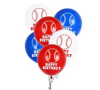 YARNOW 24 Palloncini in Lattice a Tema Baseball Decorativi, Kit da 24 Pezzi Multicolore per Feste di Compleanno, Raduni e Decorazioni per Eventi Sportivi Colore Casuale
