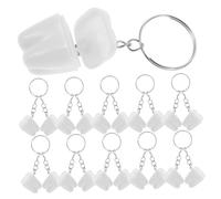 YARNOW 25pezzi Portachiavi Forma Di Dente in Acciaio Inossidabile e Plastica Design e Versatile Adatto Come Accessorio Per Borsa o Chiavi Per Bomboniere e Regali