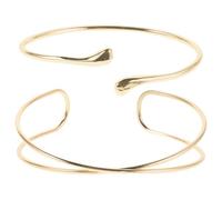 YARNOW 2pezzi Bracciale Fascia per Parte Superiore del Braccio Bracciale Rigido Aperto Regolabile Set di Braccialetti Minimalisti da Donna e Ragazze Dorati Gioielli da Braccio Decorativi