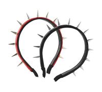 YARNOW 2pezzi Cerchietto Borchie e Punta Copricapo Gotico Elegante Per Donne Accessorio Per Capelli Per Feste e Halloween