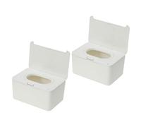 YARNOW 2pezzi Dispenser Per Salviette Riutilizzabile e Ricaricabile Contenitore Per Salviette Per Custodia Portatile Per Umidificate e Asciutte Per e Casa