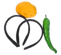 YARNOW 2pezzi Fasce per Capelli Verdura Cerchietti Peperoncino e Patata Accessori Divertenti per Feste Cosplay e Uso Quotidiano per Donne e Ragazze