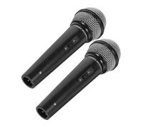 YARNOW 2Pezzi Microfoni Per Simulazione Nera Per Giochi Ruolo e Spettacoli Accessori Per Feste e Karaoke Sicuri e Resilienti