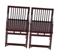 YARNOW 2pezzi Miniature Vintage Chair Model for Dollhouse Decoration Retro Abs Furniture for Bedroom and Living Room Creative Diy Project Accessory