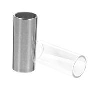 YARNOW 2pezzi Slide Scorrevole Per Chitarra in Acciaio Inossidabile e Vetro Accessorio Per Chitarra Compatto e Portatile Sostituisce Vecchi o Rotti Migliora Suono Nitido Per Regalo Amici