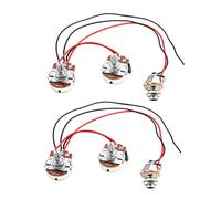 YARNOW 2sets Cavo per Basso Elettrico Cablaggio per Chitarra Kit di Cablaggio per Pickup Trasmissione Audio Pura Compatibilità Multi-modello Design Resistente all Usura Connettività Adatt