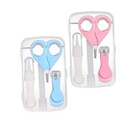 YARNOW 2sets Strumenti per Unghie per Ragazzo Ragazza Ragazza Kit Manicure Tagliaunghie Forbice Pinzetta e Custodia Pratico per Cura delle Unghie dei Ragazzo
