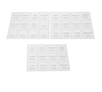 YARNOW 3 Fogli Etichette per Bottiglie di Sciroppo di Caffè in Plastica Bianca, Riutilizzabili e Impermeabili per Organizzazione Cucina, Adesivi per Barattoli e Contenitori