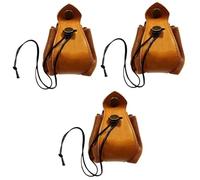 YARNOW 3 Pezzi Custodia Per Dadi Organizzatore Marsupio Borsa Per Dadi Gioco Borsa Blu Q Piccolo Custodia Con Coulisse Piccole Borse Marrone Pu