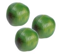 YARNOW 3 Pezzi Decorazione simulata di cocco limoni per la decorazione noci di cocco finte cocco artificiale alberi lime finte arance finte Coconuts plastica Green