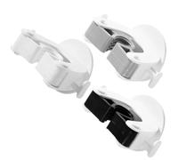 YARNOW 3 Pezzi Gancio Porta Scope da Muro, Organizer Parete | ABS e Tpr, per Bagno e Toilette, Compatibile Scope e Attrezzi da Pesca, Pratico e Ordinato