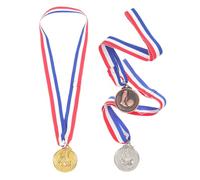 YARNOW 3 Pezzi Medaglia Premio Sportiva Rilievi, Simbolo di Vittoria, Lega | Zinco e Poliestere, per Tornei di Comunità e Giochi di Festa, Riconoscimento Versatile