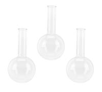 YARNOW 3 Pezzi Pallone da Laboratorio Fondo Piatto 250ml in Vetro Trasparente per Riscaldamento e Facile Osservazione Liquidi, ed Educazione