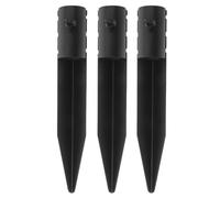 YARNOW 3 picchetti per torcia - Picchetti per luci da esterno da 27 cm - da terra resistenti alle intemperie per luci solari, asta della bandiera USA, 250° anniversario, Memorial Day, cimitero,