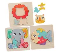 YARNOW 3 Puzzle Legno per Leone e Educativo Interattivo per Sviluppo Cognitivo e Creatività per Compleanni e