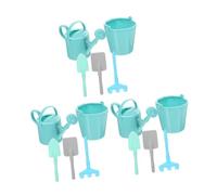 YARNOW 3 Set Mini Attrezzi da Giardino per Kit Giocattolo Outdoor con Rastrello Palettina e Annaffiatoio Simulazione Decorazioni Resistenti e Leggere per Piccoli Orti e Casa Gioco