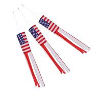 YARNOW 3pezzi Bandiera Americana Ventosa Maniche Vento Decorative per Giardino Stendardo in Poliestere per Festival e Esposizione all Aperto Indicatore di Direzione del Vento