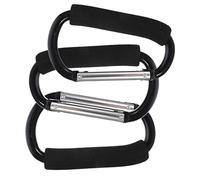 YARNOW 3pezzi Ganci per Passeggino Ganci Portatili Resistenti per Passeggino Moschettoni Grandi per Appendere Borse e Chiavi