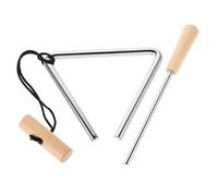 YARNOW 4 Acciaio Musicale Cena Triangle Bell Strumento a Percussione Strumento Timballi Campana Della Cena a Triangolo Silver Ferro Da Stiro